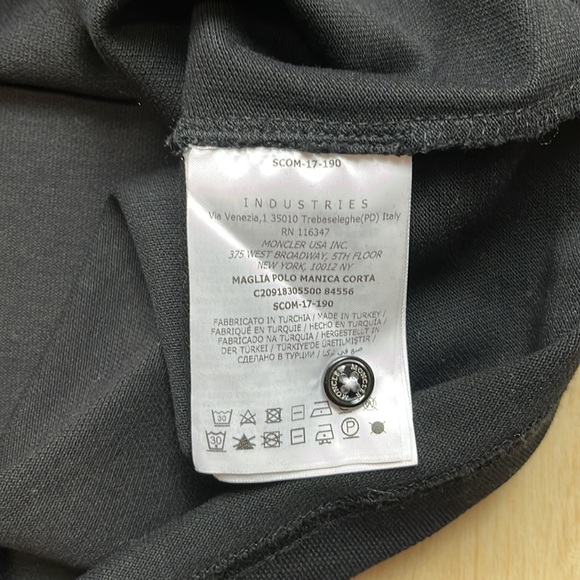 MONCLER Tipped Cotton Piqué Polo black, SIZE XL - Picture 9 of 12